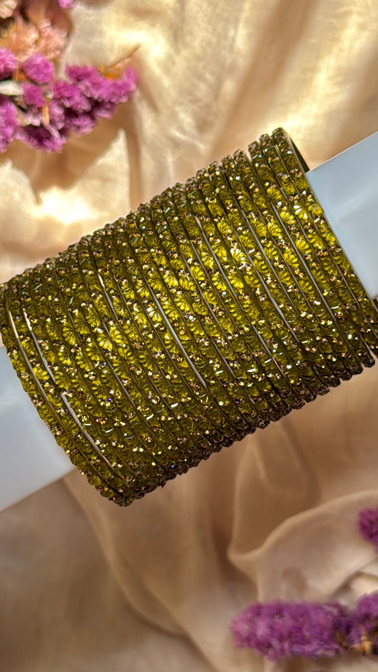 lotus in olive green