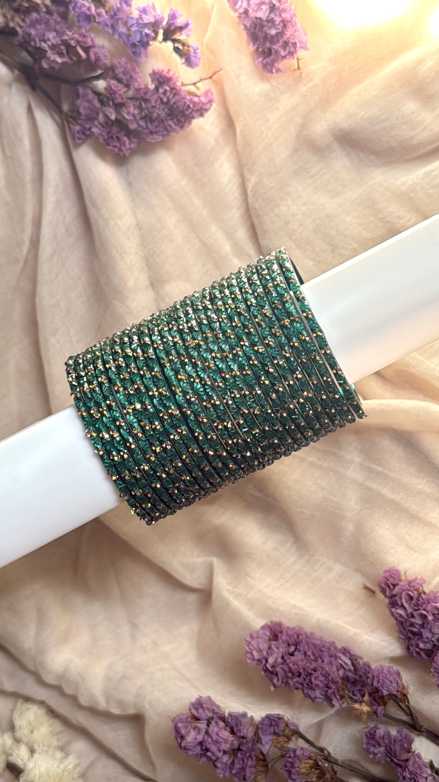 lotus in peacock green