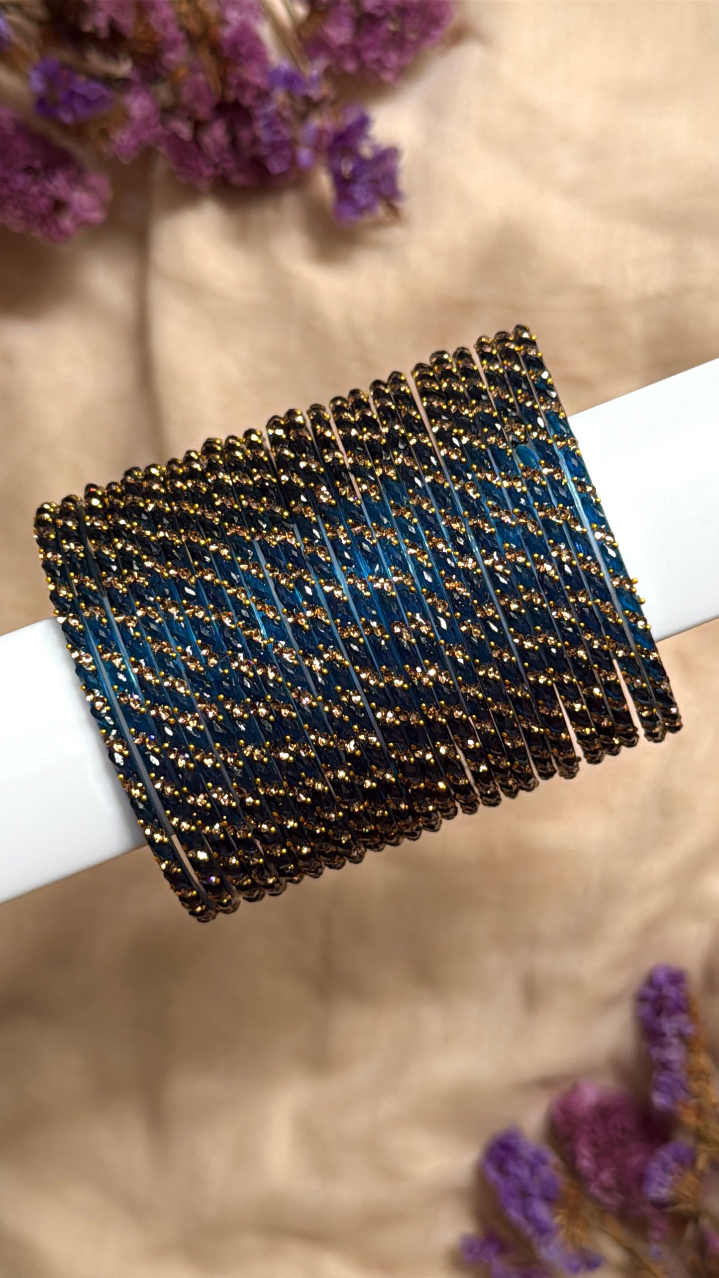 swirly in peacock blue