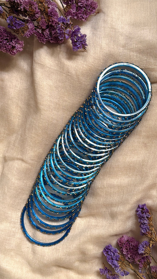 swirly in prussian blue