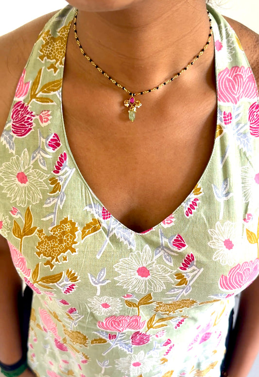 karugamani chain - teardrop