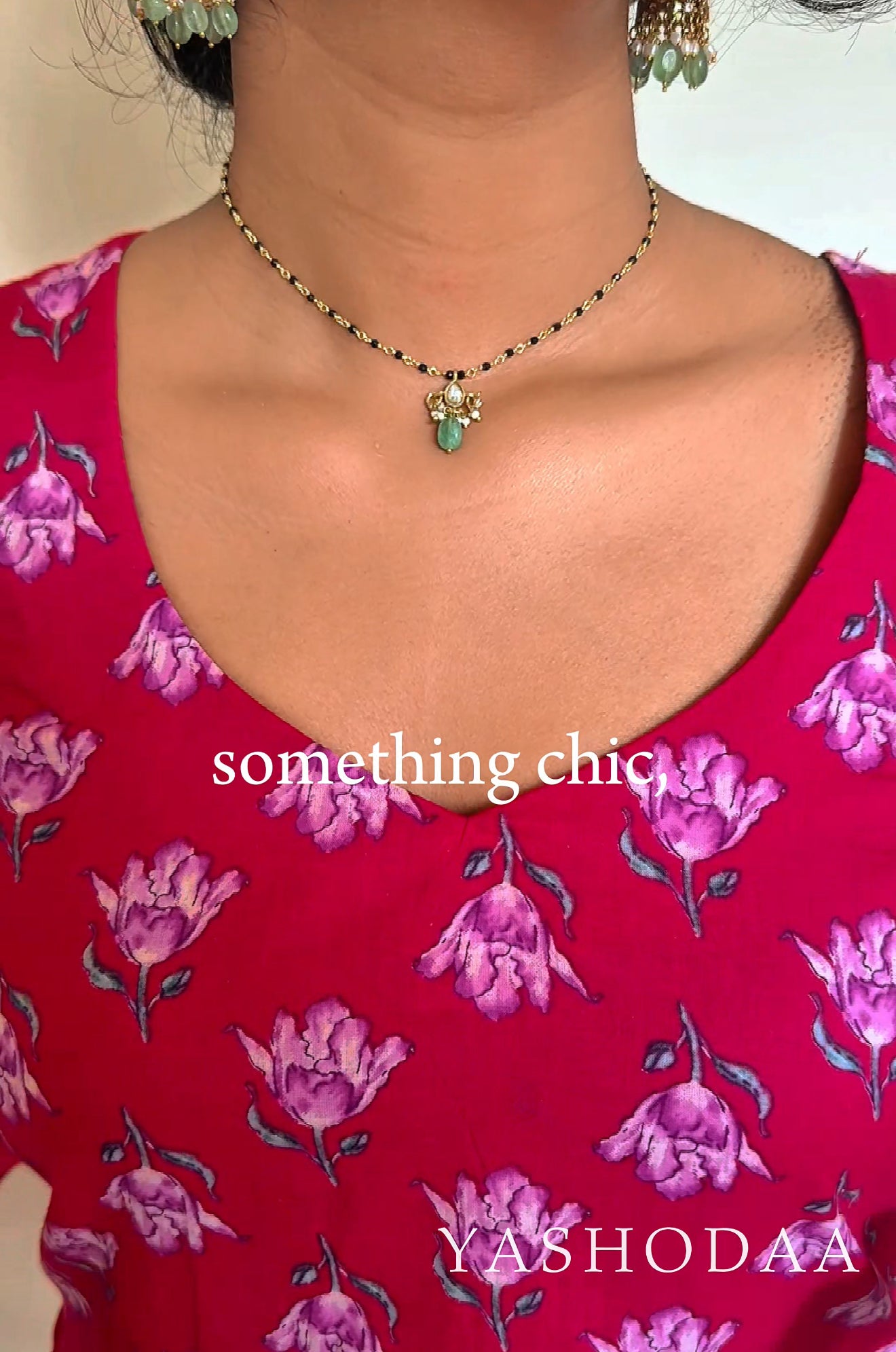 karugamani chain - teardrop