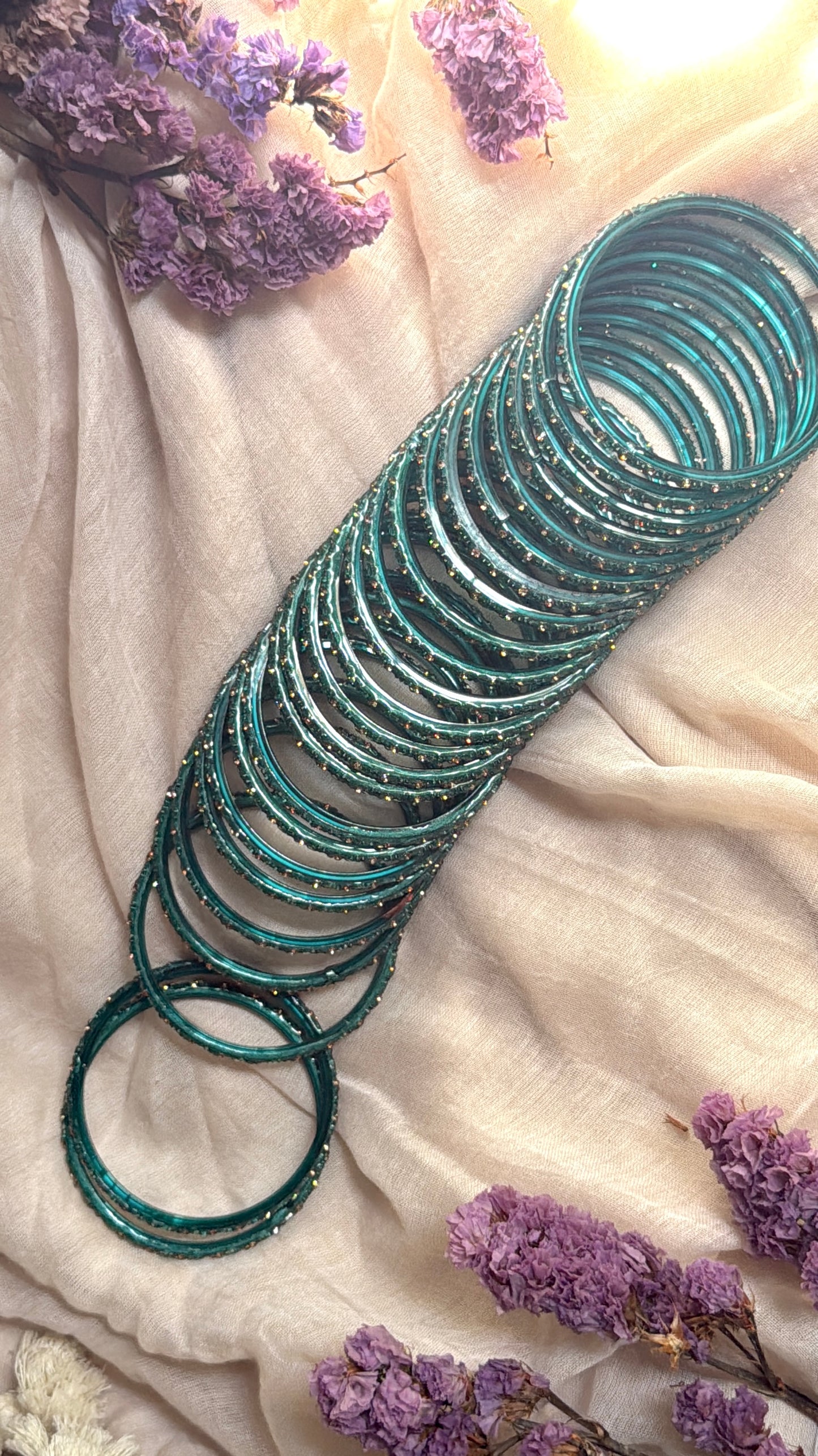 lotus in peacock green