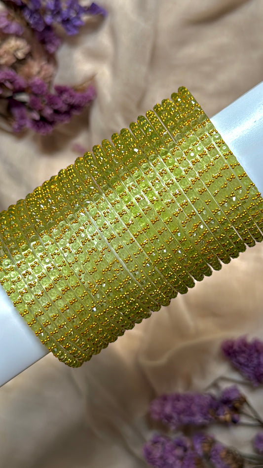 waterdrops in light green